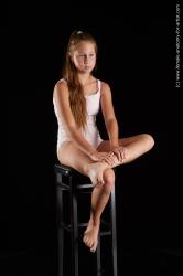 Sportswear Woman White Sitting poses - ALL Average long brown Sitting poses - simple Standard Photoshoot  Academic